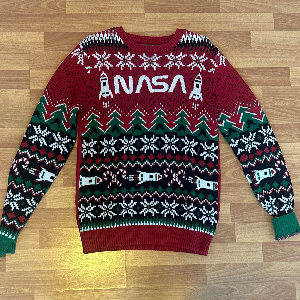 Ugly Christmas Sweater Red and Green Festive Knit